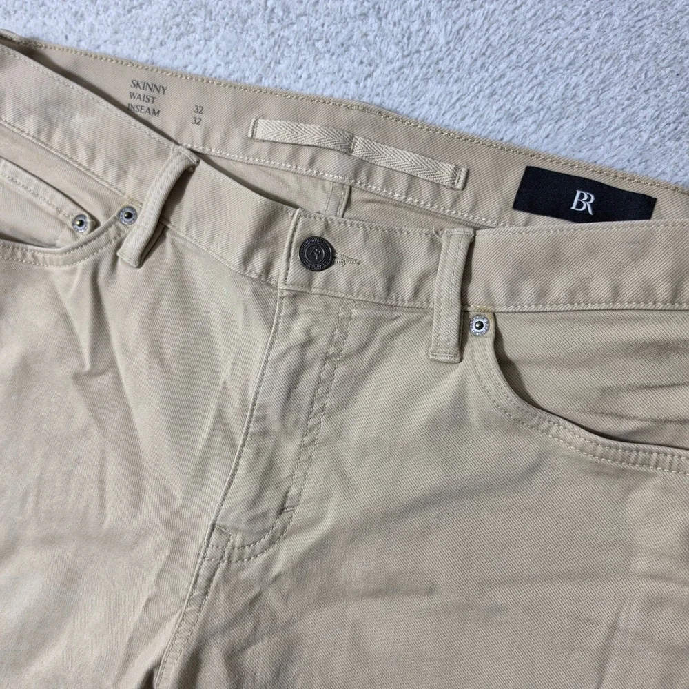 Banana Republic Traveler Pants Mens 32/32 Twill Khaki Skinny Stretch